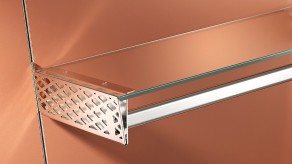 Perforated bracket for glass combination - Nickel