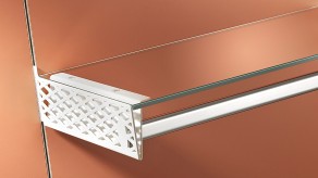 Perforated bracket for glass combination - White